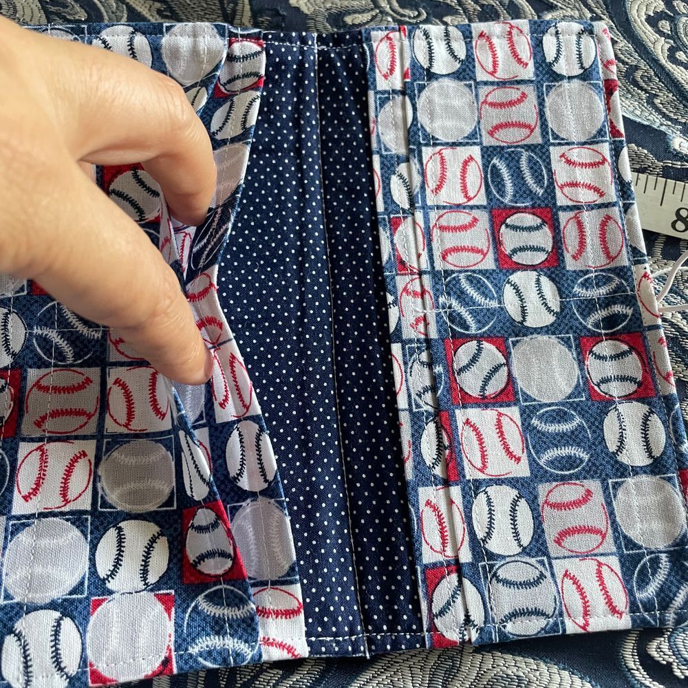 Handmade fabric wallet‎ billfold washable cotton baseball monkeys zebra NEW - Picture 11 of 16